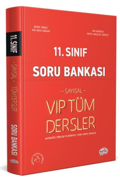 Editör 11 Sınıf VIP Tüm Dersler Sayısal Soru Bankası Kırmızı Kitap