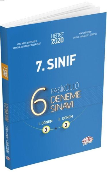 Editör 7 Sınıf 6 Deneme 3+3  Sınavı Tamamı Çözümlü YENİ