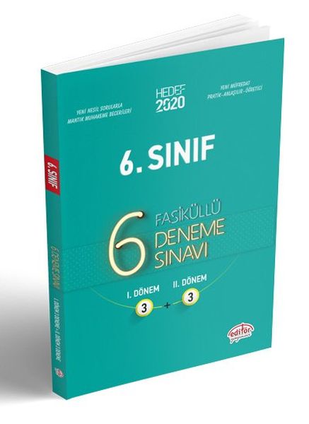 Editör 6 Sınıf 6 3+3 Deneme Sınavı Tamamı Çözümlü YENİ