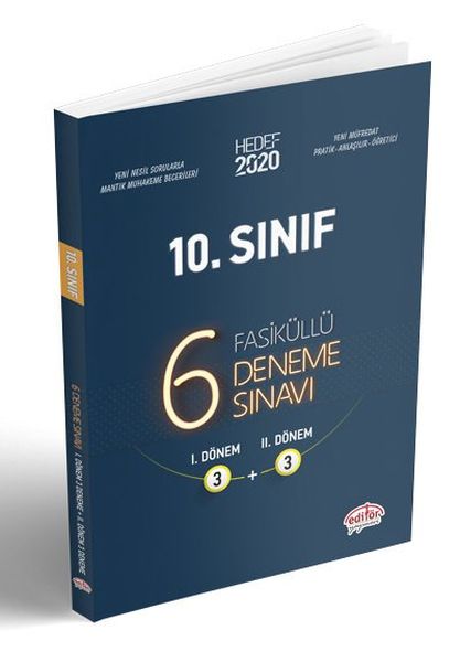 Editör 10 Sınıf 6 Fasikül 3+3 Deneme Sınavı