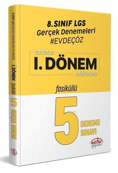 Editör 8 Sınıf LGS 1 Dönem Fasiküllü 5 Deneme Sınavı