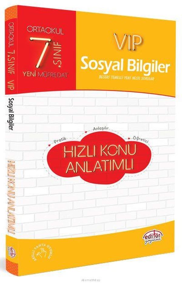 Editör 7 Sınıf VIP Sosyal Bilgiler Hızlı Konu Anlatımı Yeni