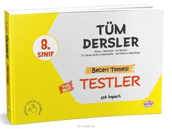 Editör 8 Sınıf Tüm Dersler Beceri Temelli Testler Yeni