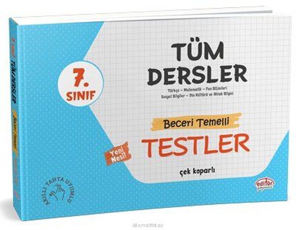 Editör 7 Sınıf Tüm Dersler Beceri Temelli Testler Yeni