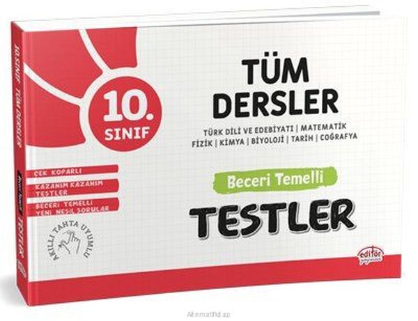 Editör 10 Sınıf Tüm Dersler Beceri Temelli Testler Yeni