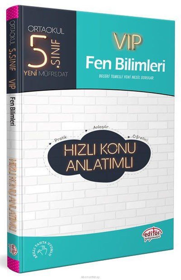 Editör 5 Sınıf VIP Fen Bilimleri Hızlı Konu Anlatımlı Yeni