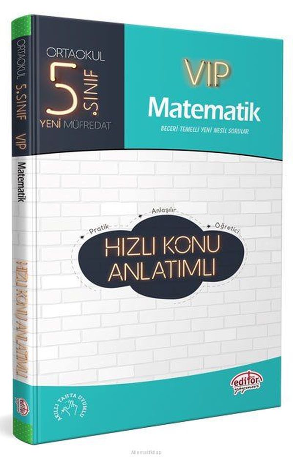 Editör 5 Sınıf VIP Matematik Hızlı Konu Anlatımlı Yeni