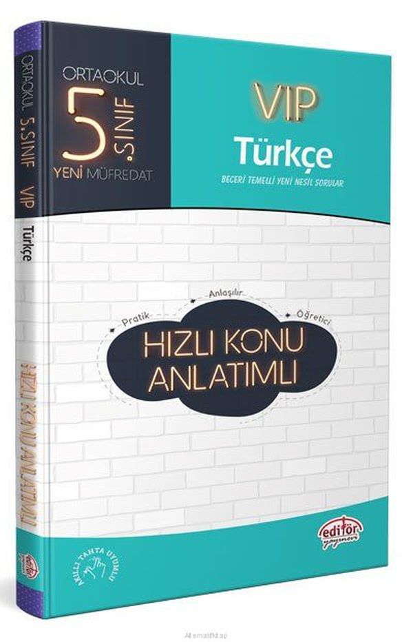 Editör 5 Sınıf VIP Türkçe Hızlı Konu Anlatımlı Yeni