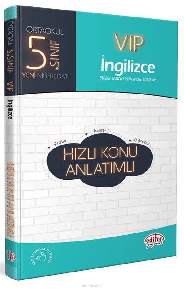 Editör 5 Sınıf VIP İngilizce Hızlı Konu Anlatımlı Yeni