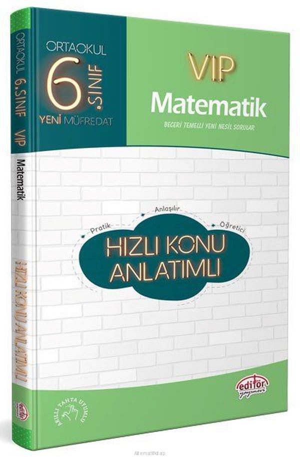 Editör 6 Sınıf VIP Matematik Hızlı Konu Anlatımlı Yeni