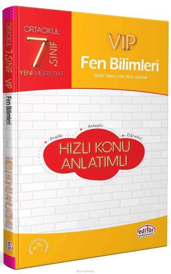 Editör 7 Sınıf VIP Fen Bilimleri Hızlı Konu Anlatımlı Yeni