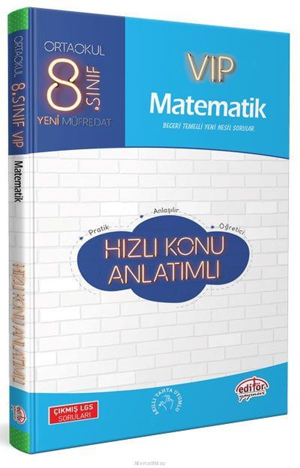 Editör 8 Sınıf VIP Matematik Hızlı Konu Anlatımı Yeni