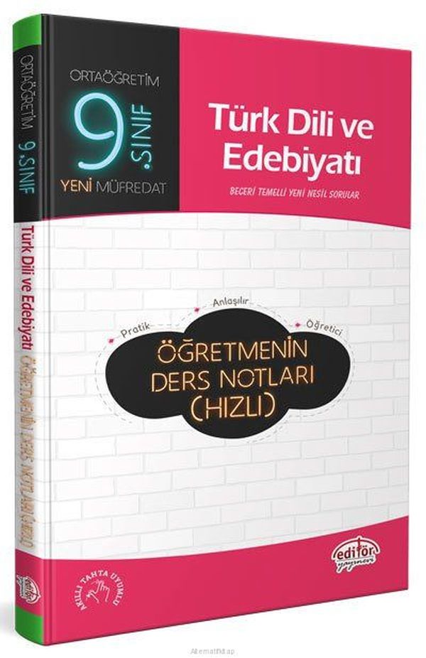 Editör 9 Sınıf Türk Dili Edebiyatı Öğretmenin Ders Notları Hızlı