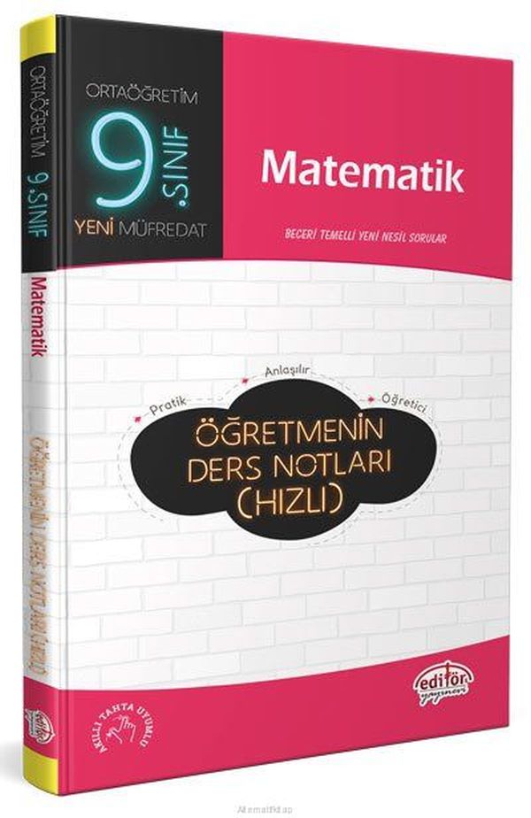 Editör 9 Sınıf Matematik Öğretmenin Ders Notları Hızlı