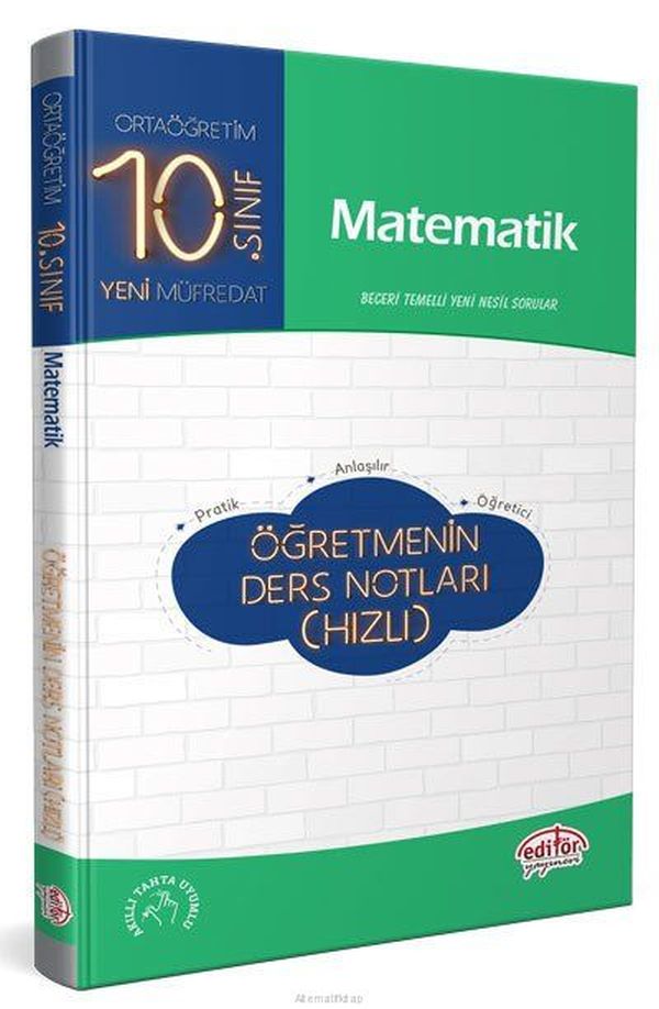 Editör 10 Sınıf Matematik Öğretmenin Ders Notları Hızlı