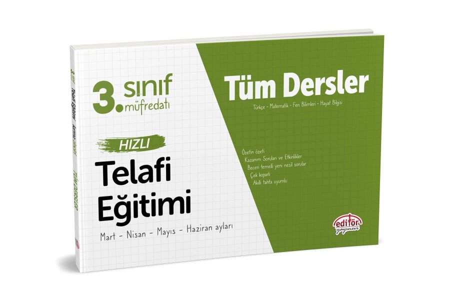 Editör 3 Sınıf Tüm Dersler Hızlı Telafi Eğitimi