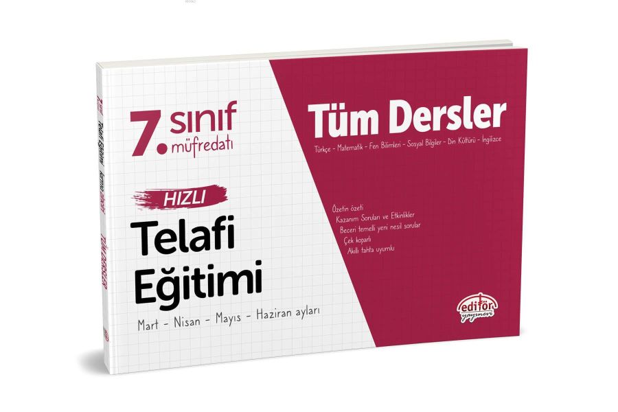 Editör 7 Sınıf Tüm Dersler Hızlı Telafi Eğitimi