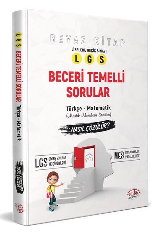 Editör LGS Türkçe Matematik Beceri Temelli Sorular Beyaz Kitap Yeni