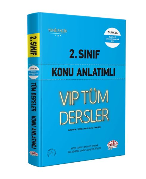 Editör 2 Sınıf VIP Tüm Dersler Konu Anlatımlı Mavi Kitap