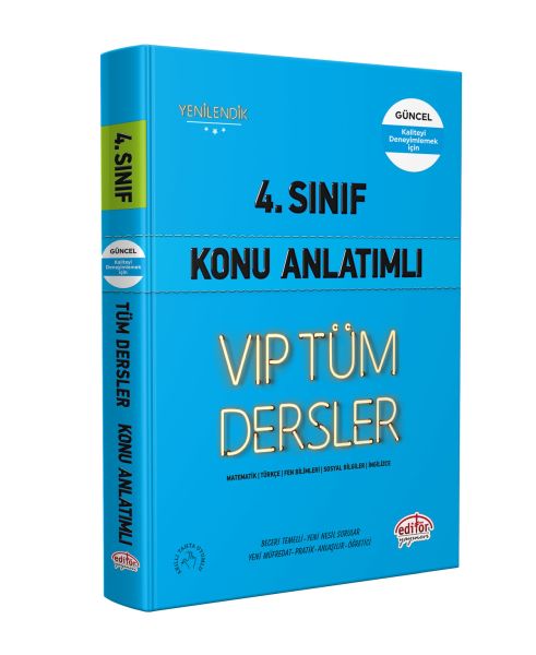 Editör 4 Sınıf VIP Tüm Dersler Konu Anlatımlı Mavi Kitap