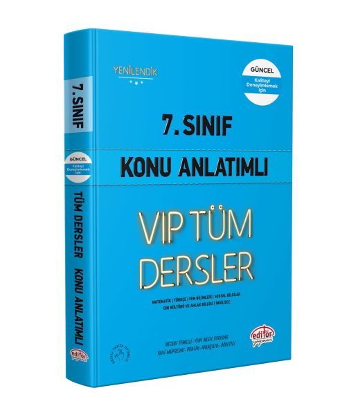 Editör 7 Sınıf VIP Tüm Dersler Konu Anlatımlı Mavi Kitap