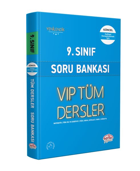 Editör 9 Sınıf Tüm Dersler Soru Bankası Mavi Kitap