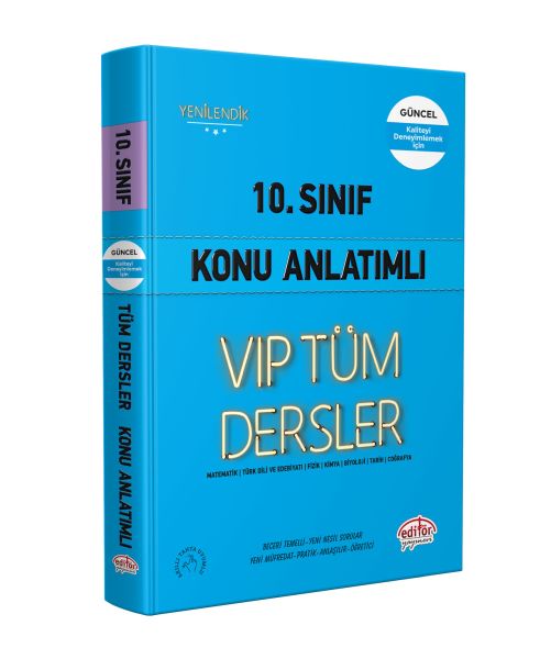 Editör 10 Sınıf VIP Tüm Dersler Konu Anlatımlı Mavi Kitap