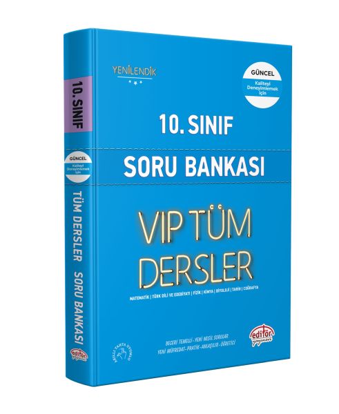 Editör 10 Sınıf VIP Tüm Dersler Soru Bankası Mavi Kitap