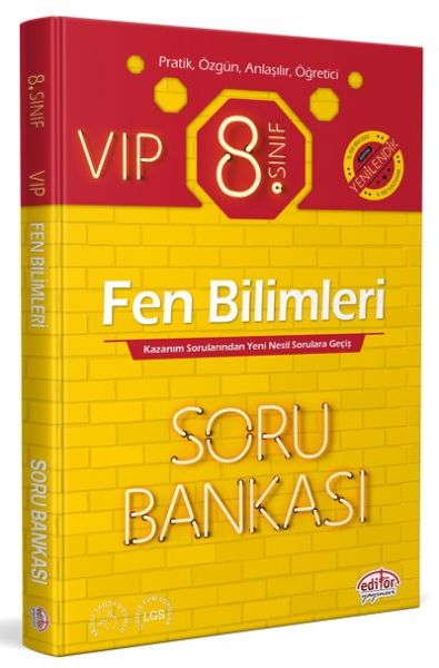 Editör 8 Sınıf VIP Fen Bilimleri Soru Bankası