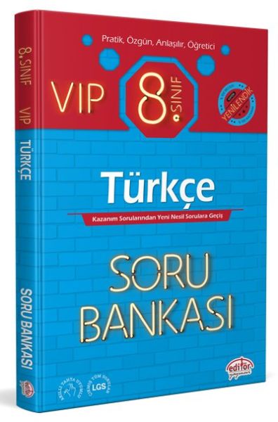 Editör 8 Sınıf VIP Türkçe Soru Bankası