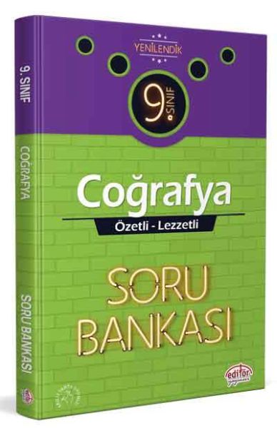 Editör 9 Sınıf Coğrafya Özel Lezzetli Soru Bankası YENİ