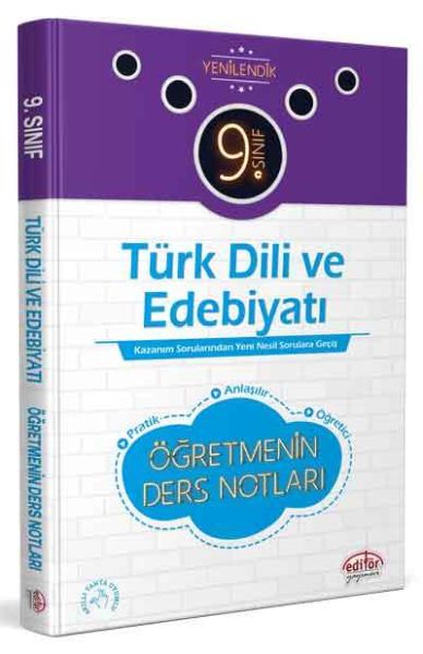 Editör 9 Sınıf Türk Dili Edebiyatı Öğretmenin Ders Notları