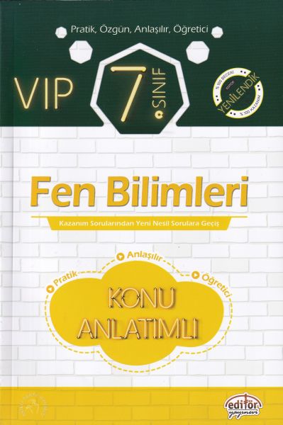 Editör 7Sınıf VIP Fen Bilimleri Konu Anlatımlı