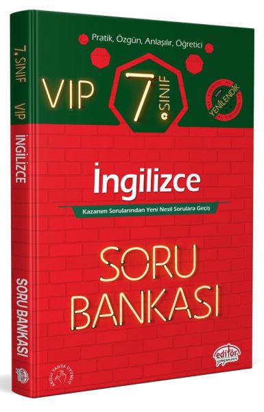 Editör 7 Sınıf VIP İngilizce Soru Bankası