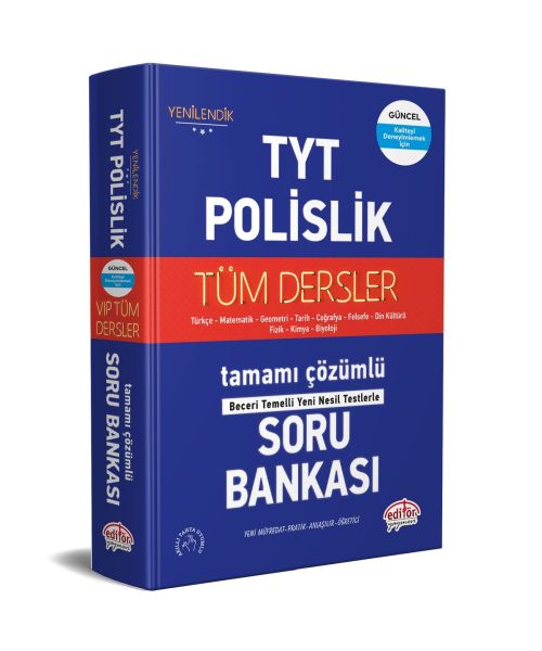 Editör TYT  Polislik Tüm Dersler Tamamı Çözümlü Soru Bankası