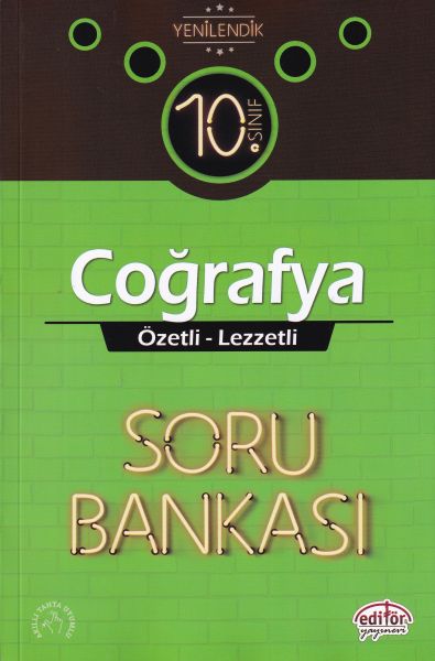 Editör 10 Sınıf Coğrafya Özetli Lezzetli Soru Bankası