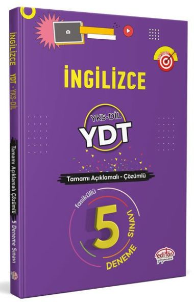 Editör İngilizce YDT YKSDİL Tamamı Çözümlü 5 Fasikül Deneme