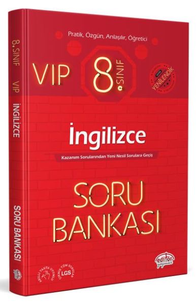 Editör 8 Sınıf VIP İngilizce Soru Bankası