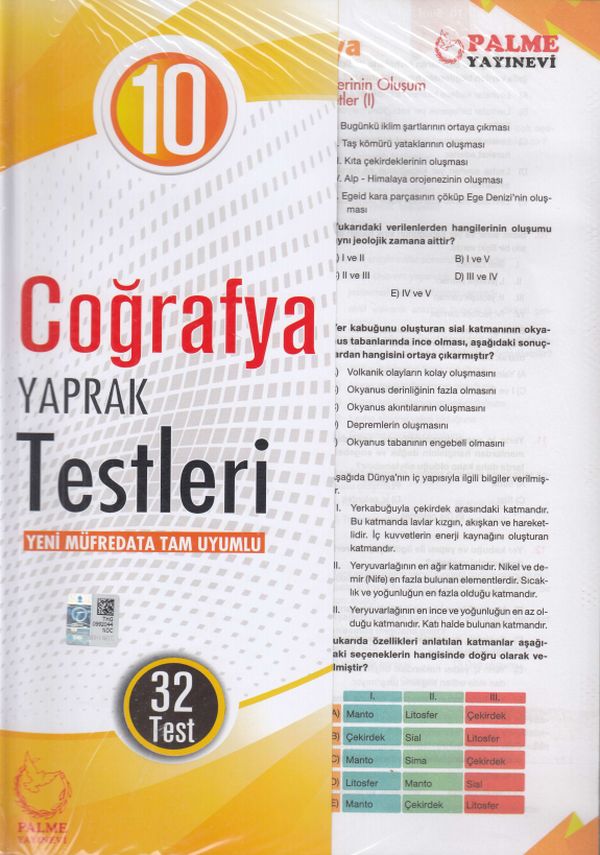 Palme 10Sınıf Coğrafya Yaprak Test Yeni