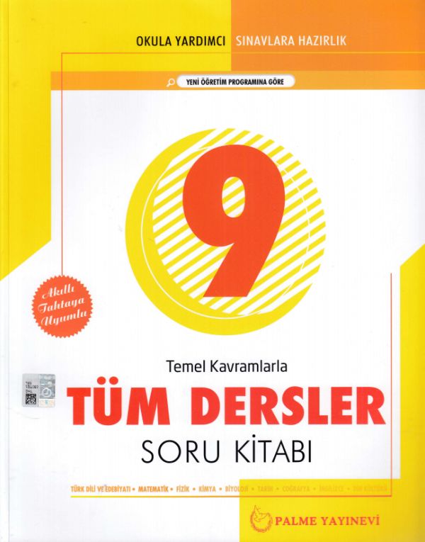 Palme 9 Sınıf Temel Kavramlarla Tüm Dersler Soru Kitabı Yeni