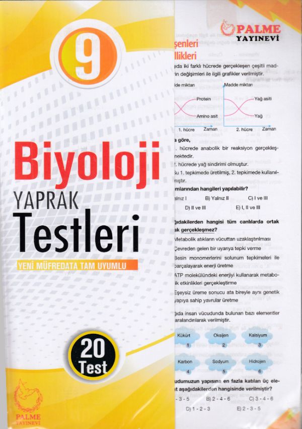 Palme 9 Sınıf Biyoloji Yaprak Test Yeni