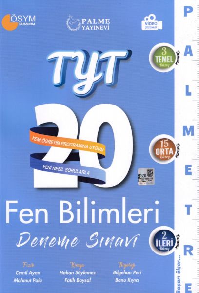 Palme TYT Fen Bilimleri 20 Deneme Sınavı Palmetre Serisi