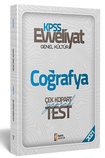 İsem 2021 Evveliyat KPSS Genel Kültür Coğrafya Çek Kopar Yaprak Test Yeni