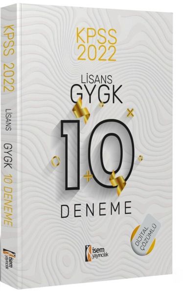 İsem Yayıncılık KPSS Lisans GY GK Tamamı Çözümlü 10 Deneme