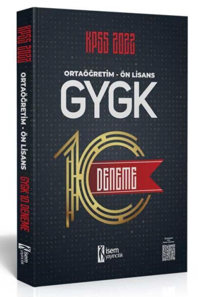 İsem Yayıncılık 2022 KPSS OrtaöğretimÖn Lisans GYGK 10 Deneme