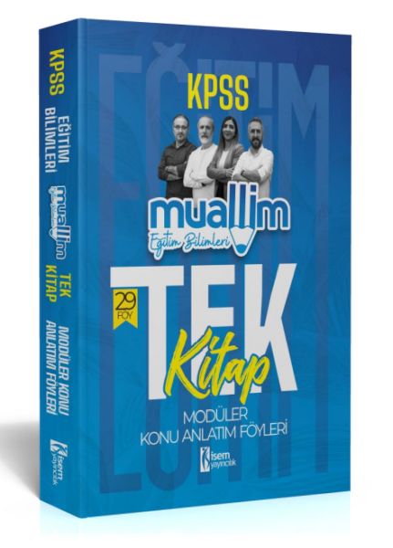 İsem Yayıncılık 2024 Kpss Muallim Eğitim Bilimleri Tek Kitap Modüler Konu Anlatım Föyleri