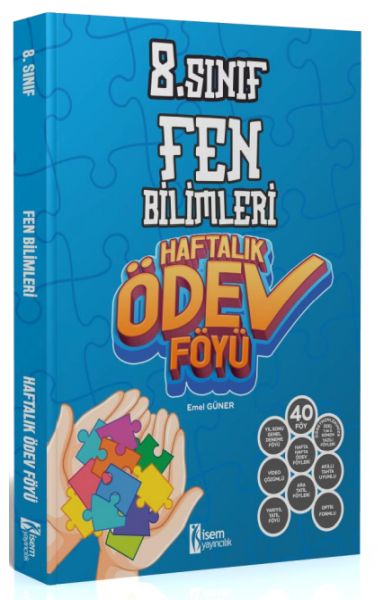 İsem Yayıncılık 2024 8Sınıf Fen Bilimleri Haftalık Ödev Föyü