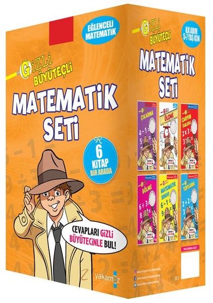 Gizli Büyüteçli Matematik Seti  6 Kitap Takım