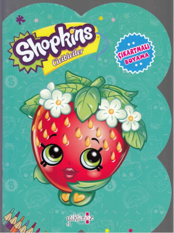 Shopkins Cicibiciler  Turkuaz Çıkartmalı Boyama