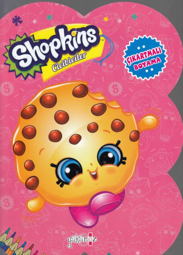 Shopkins Cicibiciler  Açık Pembe Çıkartmalı Boyama